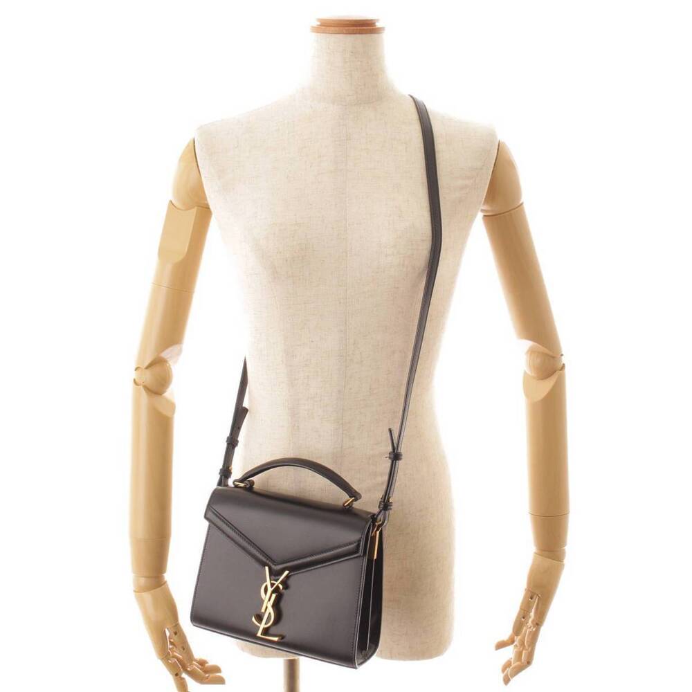 Saint Laurent Cassandra Leather Handbag Black - Picture 9 of 9